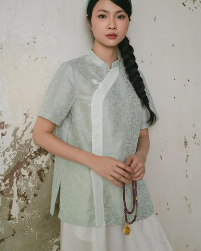 Lunar Jade Blouse - Mint HP02
