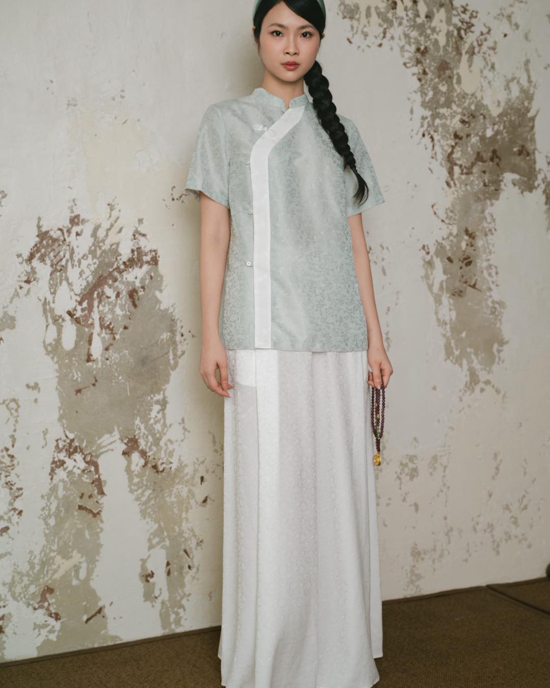 Lunar Jade Blouse - Mint HP02