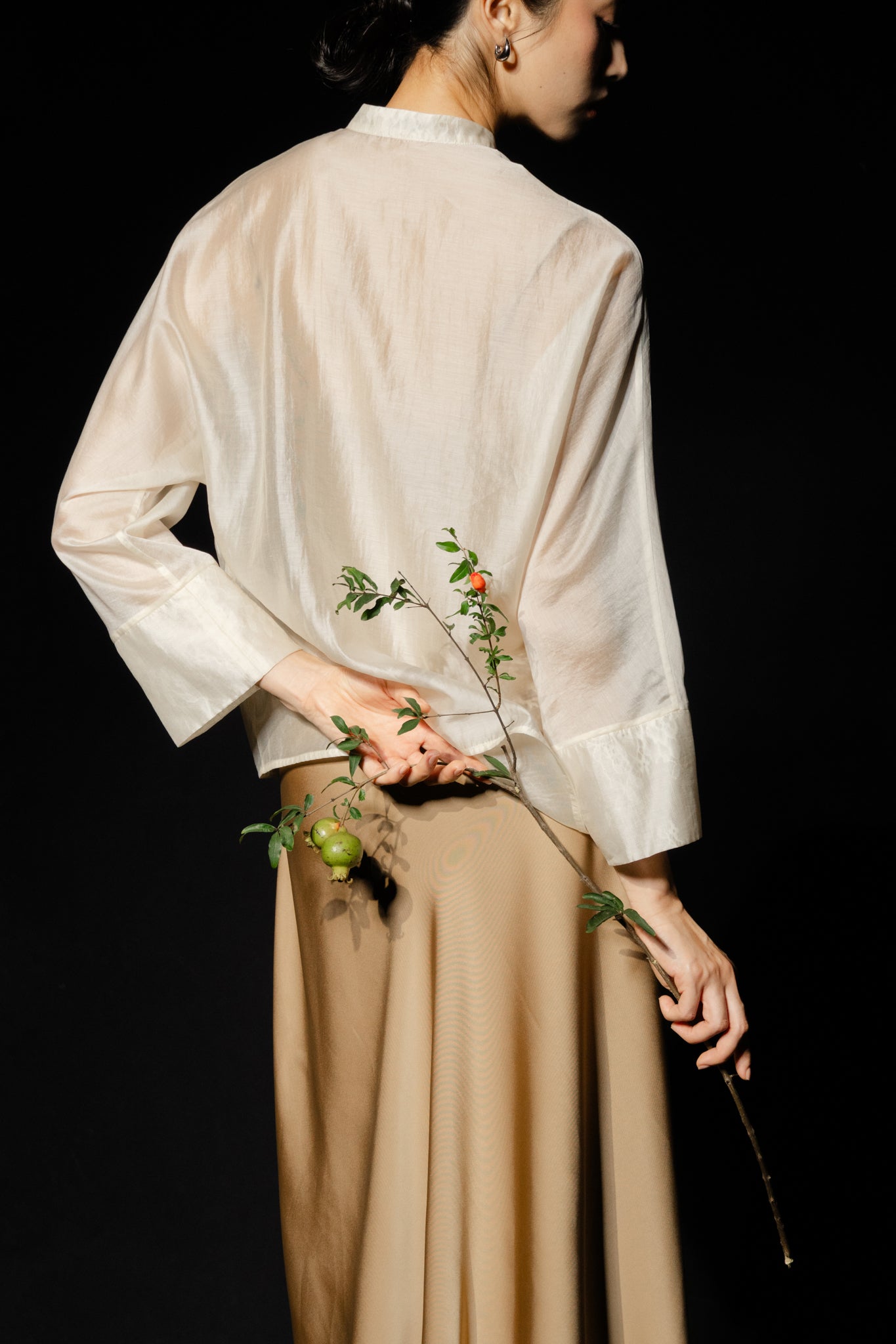 Silk Slip Dress - Brown HP66