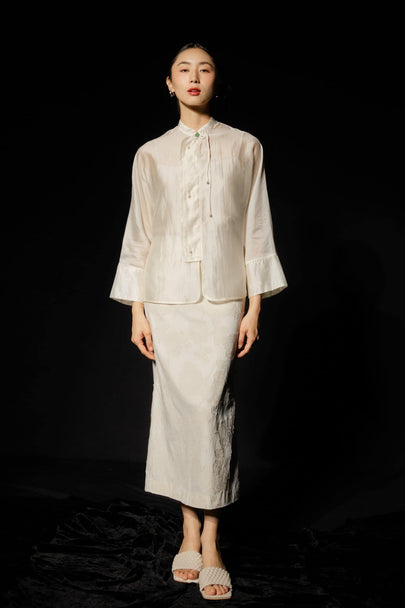 Gardenia Blouse  - Cream HP47