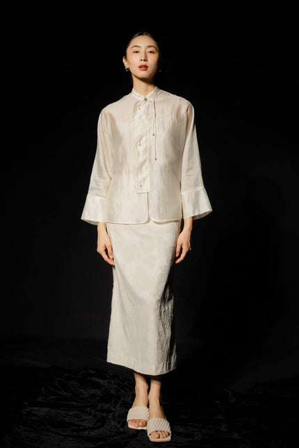 Gardenia Blouse  - Cream HP47