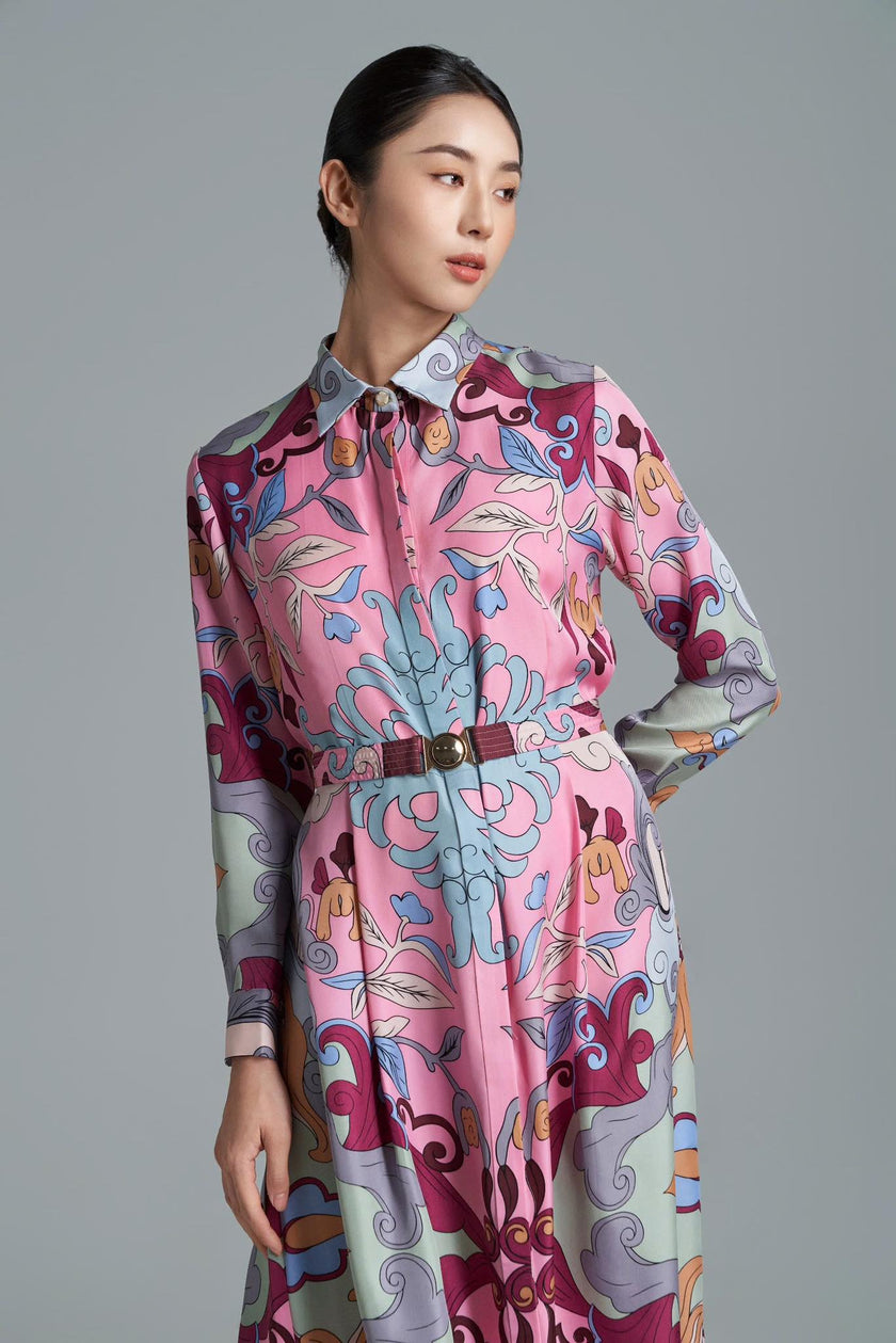 Classic Collar Maxi Shirt Dress – The Buddha’s Hand Edition