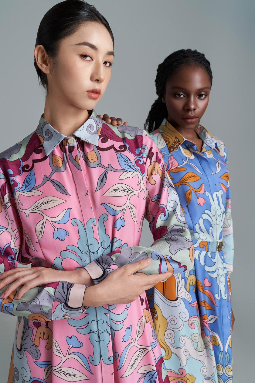 Classic Collar Maxi Shirt Dress – The Buddha’s Hand Edition