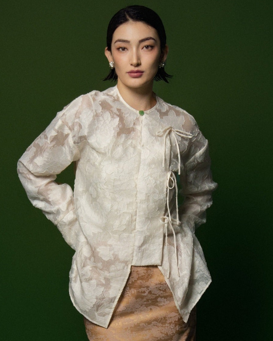 Celestial Blouse - Cream/ Chiffon HP48