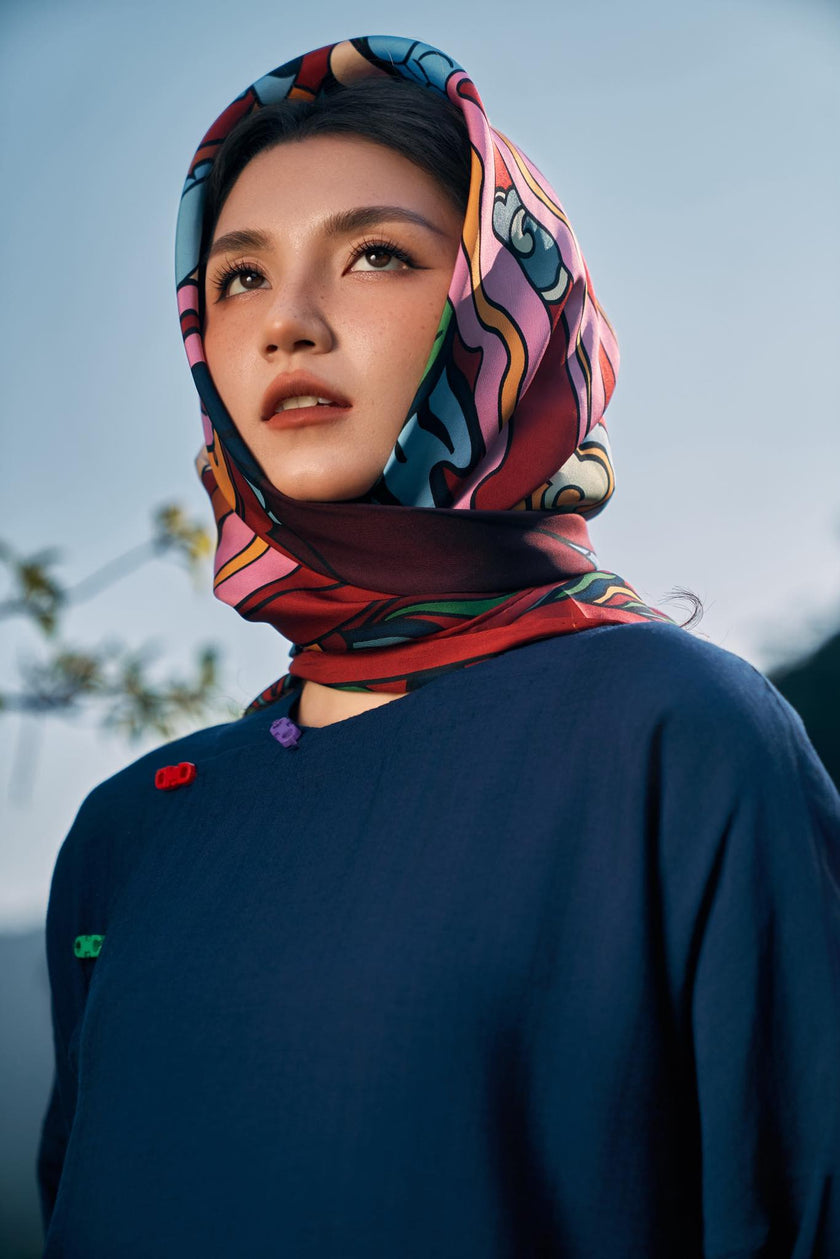 Dream of Dragons and Fairies Silk Scarf