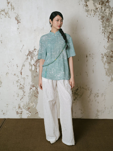 Nostalgia Blouse - Blue HP23