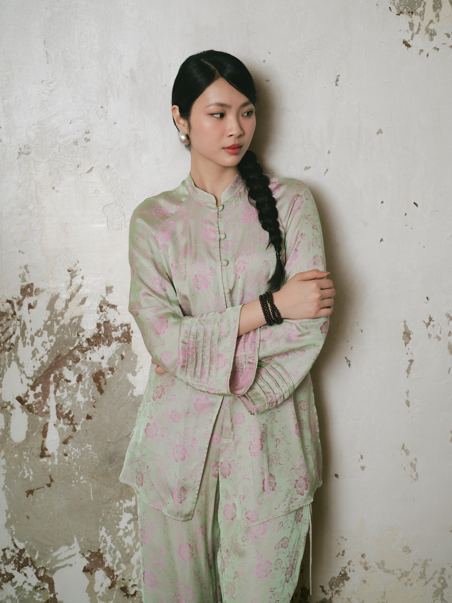 Petal Dream Blouse - Mint/Pink HP10