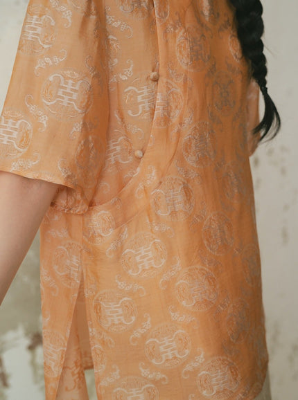 Nostalgia Blouse - Orange HP14