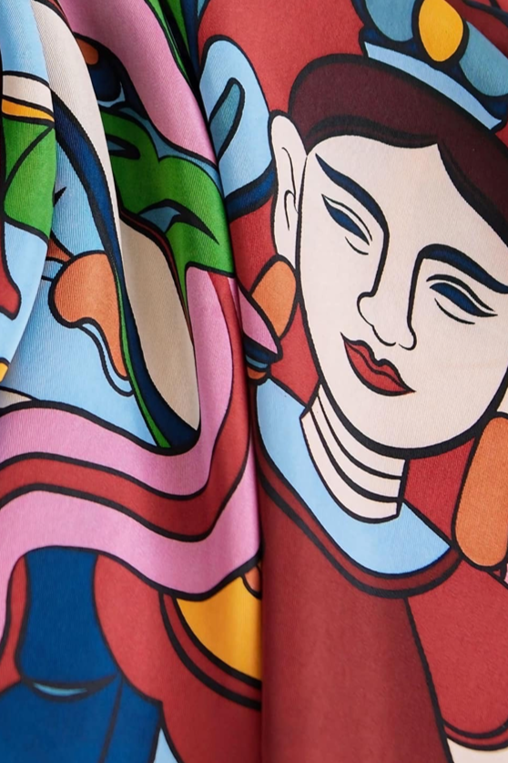 Dream of Dragons and Fairies Silk Scarf