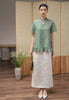 Silken Grace Ruffled Blouse - Green HP40