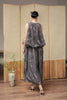 Sheer Petal Midi Dress - Grey HP66