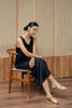 Minimalist Silk Tank Midi Dress - Multi color HP61