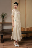 Serene Flow Embroidered Midi Dress - HP59