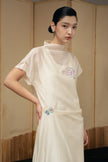 Serene Flow Embroidered Midi Dress - HP59