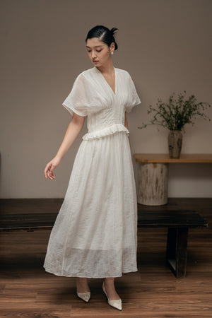 Dandelion Flowy Ruched Midi Dress