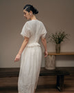 Dandelion Flowy Ruched Midi Dress - Cream HP60