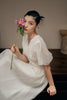 Dandelion Flowy Ruched Midi Dress - Cream HP60