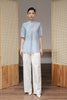 Serene Silk Blend Blouse - Blue HP32